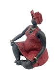 Bronze Big Mama 25 cm rouge n°1 Bronzes d'Afrique