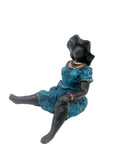 Bronze Big Mama 10 cm bleu n°1 Bronzes d'Afrique
