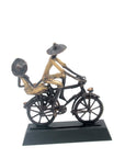 Couple à vélo n°2 Bronzes d'Afrique