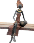 Bronze assis 35 cm marron n°4 Bronzes d'Afrique
