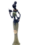 Bronze Mohamadi Dermé 30 cm vert n°1 Bronzes d'Afrique