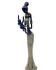 Bronze Mohamadi Dermé 30 cm vert n°7 Bronzes d'Afrique