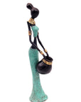 Bronze Mohamadi Dermé 30 cm turquoise n°5 Bronzes d'Afrique