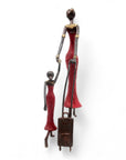 Bronze Mohamadi Dermé 40 cm rouge n°1