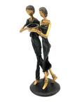 Bronze couple 25 cm noir et doré n°2