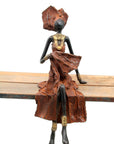 Bronze assis 40 cm marron n°6