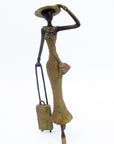 Bronze Mohamadi Dermé 40 cm vert n°1 Bronzes d'Afrique