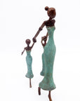 Bronze Mohamadi Dermé 40 cm turquoise n°2 Bronzes d'Afrique