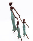 Bronze Mohamadi Dermé 40 cm turquoise n°2 Bronzes d'Afrique