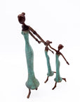 Bronze Mohamadi Dermé 40 cm turquoise n°2 Bronzes d'Afrique