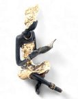 Bronze assis à poser 25 cm doré n°6