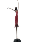 Bronze danseuse 55 cm rouge n°1 Bronzes d'Afrique