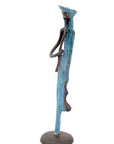 Abdoulaye's bronze 25cm blue n°6