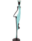 Bronze d'Abdoulaye 35cm turquoise n°1