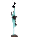 Bronze d'Abdoulaye 35cm turquoise n°2