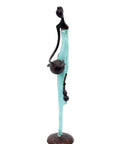 Bronze d'Abdoulaye 35cm turquoise n°2