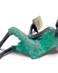 Bronze allongé 20 cm vert n°1