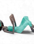 Bronze allongé 20 cm vert n°6