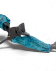 Bronze allongé 20 cm bleu n°1
