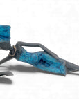 Bronze allongé 20 cm bleu n°7