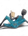 Bronze allongé 20 cm bleu n°12