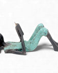 Bronze allongé 20 cm turquoise n°1