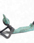 Bronze allongé 20 cm turquoise n°2