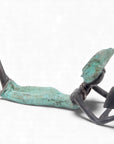Bronze allongé 20 cm turquoise n°2
