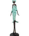 Bronze Issouf 70 cm turquoise n°1