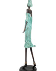 Bronze Issouf 70 cm turquoise n°1