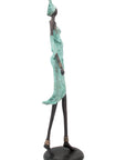 Bronze Issouf 70 cm turquoise n°1