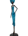 Bronze Issouf 70 cm bleu n°2