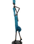 Bronze Issouf 70 cm bleu n°2