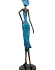 Bronze Issouf 70 cm bleu n°2