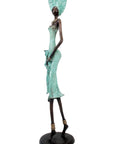 Bronze Issouf 70 cm turquoise n°2