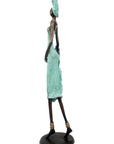 Bronze Issouf 70 cm turquoise n°2