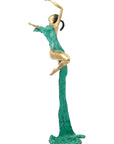 Bronze Issouf danseuse 70 cm vert n°1