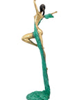 Bronze Issouf danseuse 70 cm vert n°1