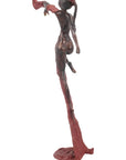 Bronze Issouf danseuse 70 cm rouge n°1