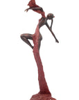 Bronze Issouf danseuse 70 cm rouge n°1