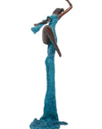 Bronze Issouf danseuse 70 cm bleu n°4