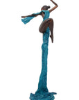 Bronze Issouf danseuse 70 cm bleu n°4