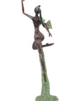 Bronze Issouf danseuse 70 cm vert n°3