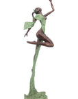 Bronze Issouf danseuse 70 cm vert n°3