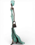 Bronze sans socle 55 cm turquoise n°1