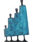 Famille 4 personnages bleu n°2