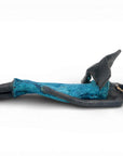 Bronze allongé 20 cm bleu n°4