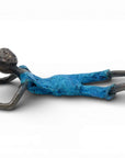 Bronze allongé 20 cm bleu n°9