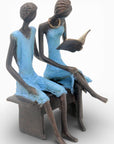 Bronze couple sur banc 20 cm n°9