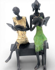 Bronze couple sur banc 20 cm n°10